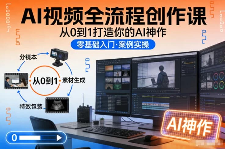 图片[1]-AI视频全流程创作课，从0到1系统打造你的AI神作-酷软