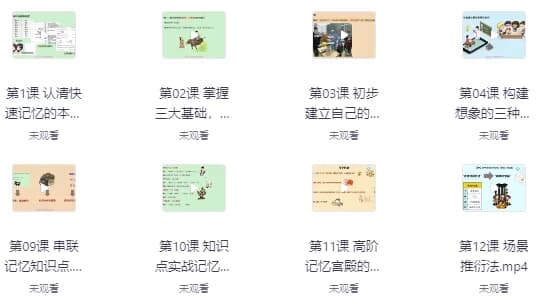 图片[1]-记忆宫殿入门到高阶技巧 – 带课件-酷软