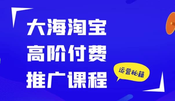 图片[1]-大海淘宝高阶付费推广课程-酷软
