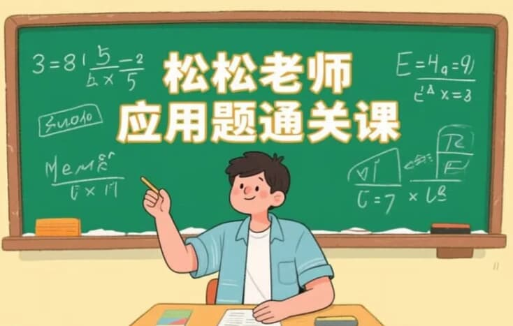 图片[1]-松松老师应用题通关课，小学阶段系统解题思维训练-酷软