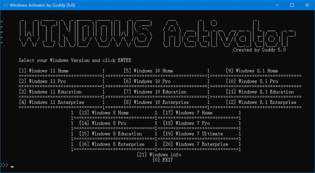 Windows Activator by Goddy(Win11/Win10激活工具) v5.3