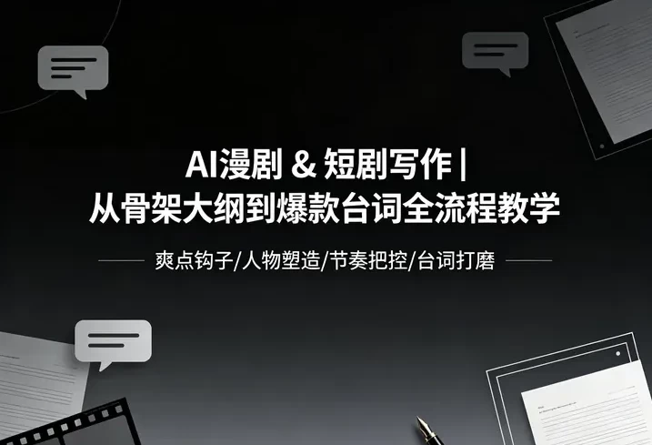 图片[1]-AI漫剧 & 短剧写作｜从骨架大纲到爆款台词全流程教学-酷软