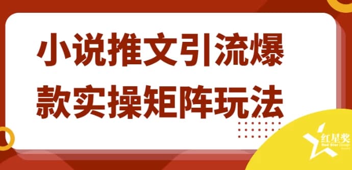 图片[1]-小说推文引流爆款实操矩阵玩法-酷软