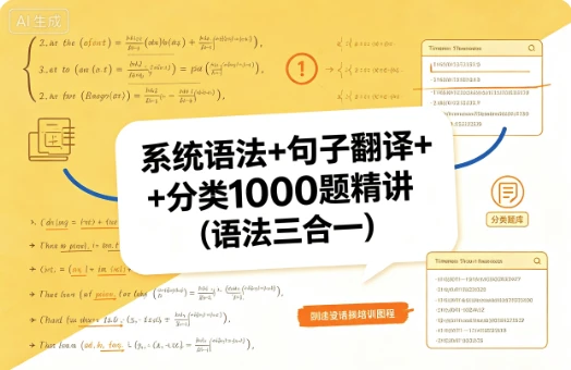 图片[1]-系统语法+句子翻译+分类1000题精讲（语法三合一）-酷软