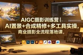 图片[1]-AIGC摄影训练营，AI置景+合成精修+多工具实操-酷软