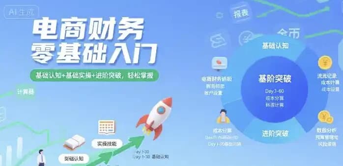 图片[1]-电商财务零基础入门教程，认知+实操+进阶全覆盖-酷软