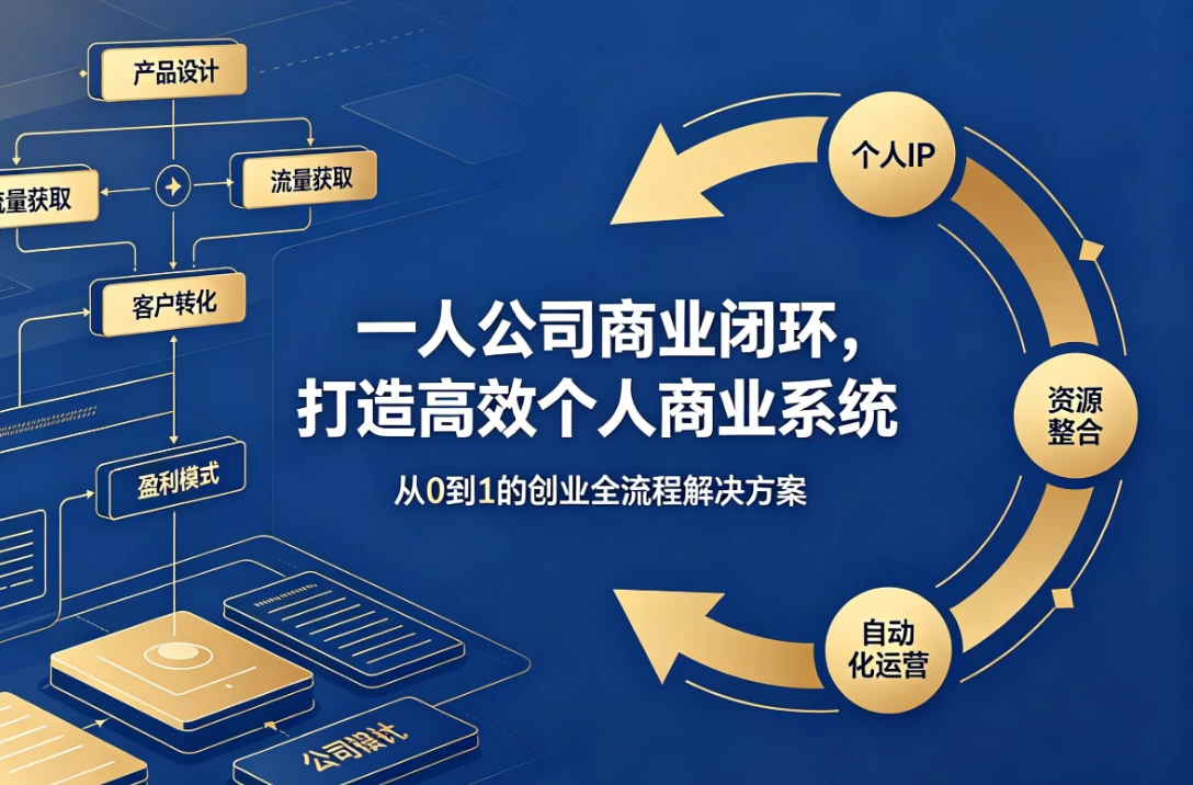 图片[1]-一人公司商业闭环，打造高效个人商业系统-酷软