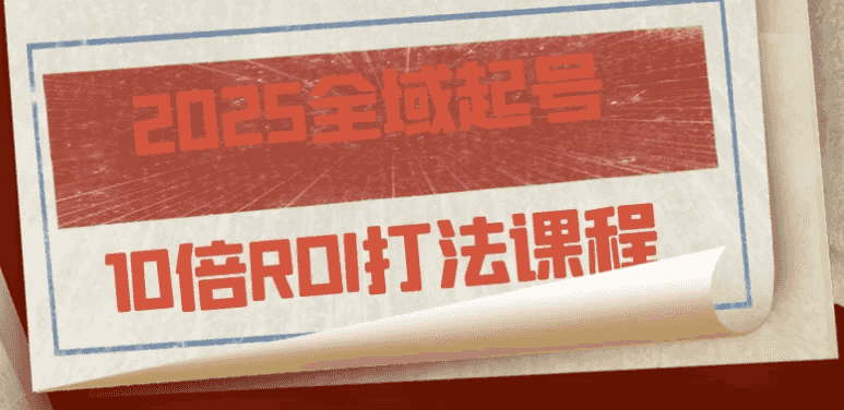 2025全域起号10倍ROI打法课程