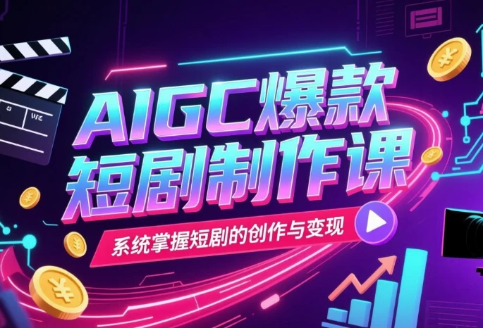 图片[1]-AIGC爆款短剧制作课，系统掌握短剧的创作与变现-酷软