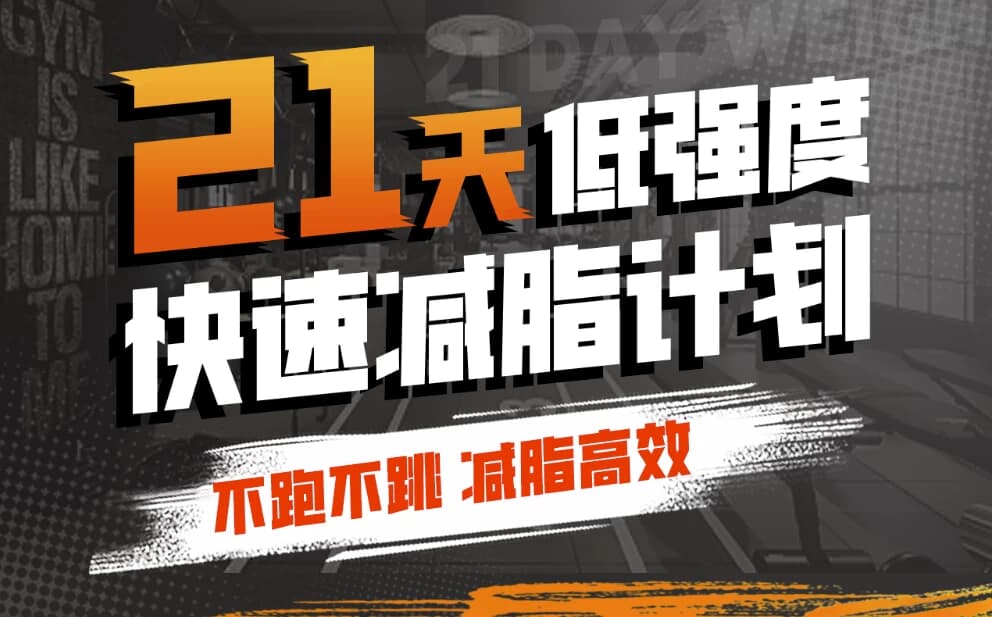图片[1]-猫叔21天低强度，无跑跳高效减脂-酷软