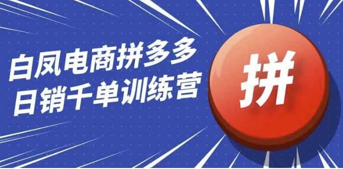 图片[1]-白凤电商拼多多日销千单训练营-酷软