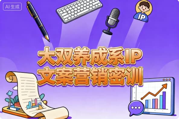 图片[1]-大双养成系IP文案营销密训，从0到1掌握变现文案系统-酷软