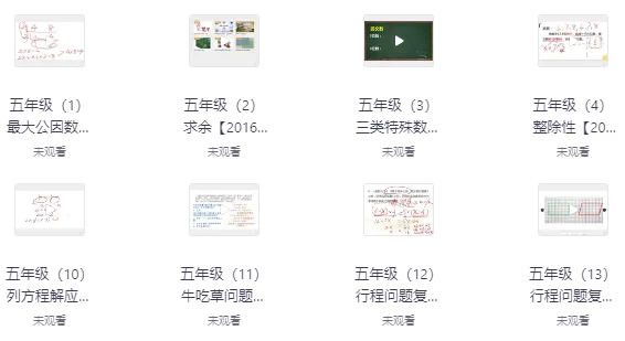 图片[1]-小学奥数课程资料合集（核心考点+方法精讲+竞赛真题）-酷软