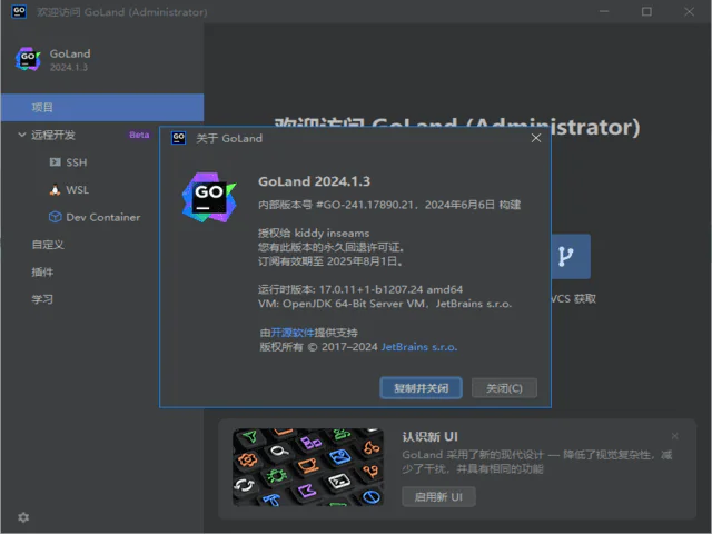 图片[1]-GoLand2024中文激活版 v2024.2.1.1 中文绿色版-酷软