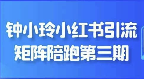 图片[1]-钟小玲小红书引流矩阵陪跑第三期-酷软