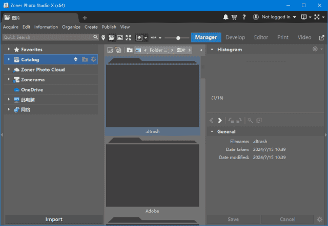 Zoner Photo Studio X(照片编辑管理) v19.2409.2.608 便携版