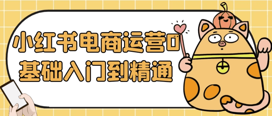 小红书电商运营0基础入门到精通