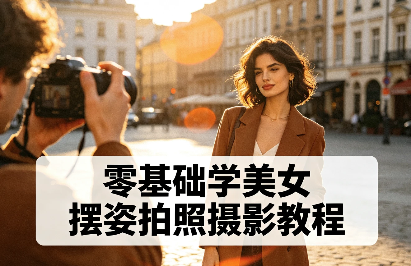 图片[1]-零基础学美女摆姿拍照摄影教程-酷软