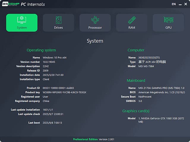 图片[1]-ASCOMP PC Internals(硬件监控程序) Pro v2.105 多语便携版-酷软