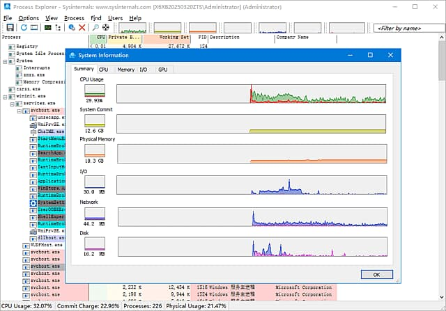 图片[1]-Process Explorer(微软进程资源管理器) v17.2 汉化绿色版-酷软