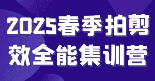 2025春季拍剪效全能集训营
