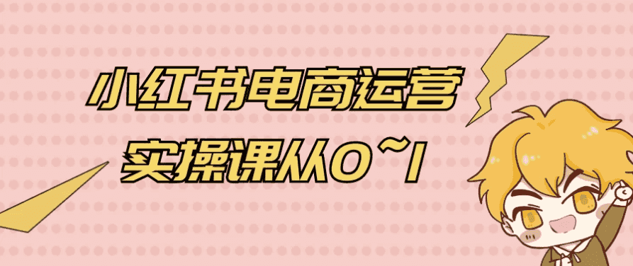 小红书电商运营实操课从0~1