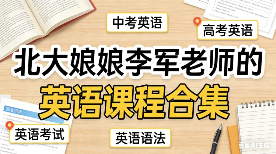 图片[1]-北大英语娘娘李军老师的英语课程合集（中/高考）-酷软